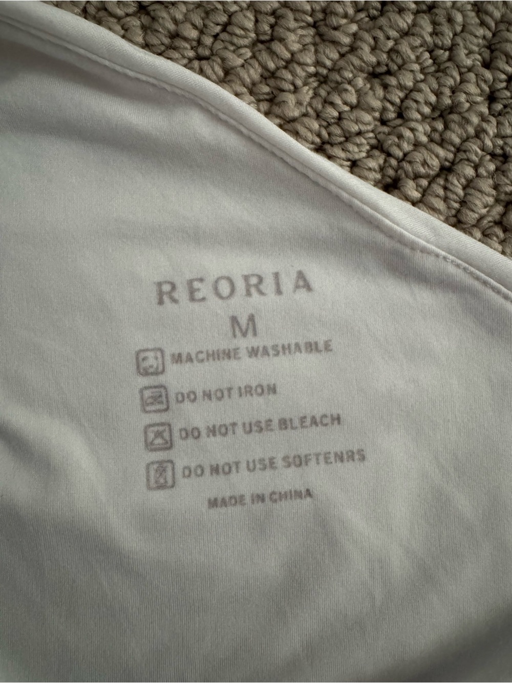 REORIA White One-Shoulder Ruched Tank Top - Picture 4 of 4